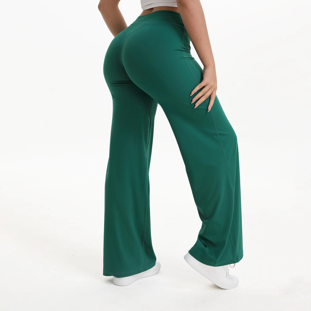 SculptForHer Women’s Straight Leg Gym Trousers – Soft Stretch Pilates, Yoga & Activewear Pants