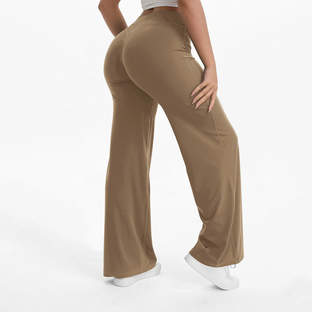 SculptForHer Women’s Straight Leg Gym Trousers – Soft Stretch Pilates, Yoga & Activewear Pants