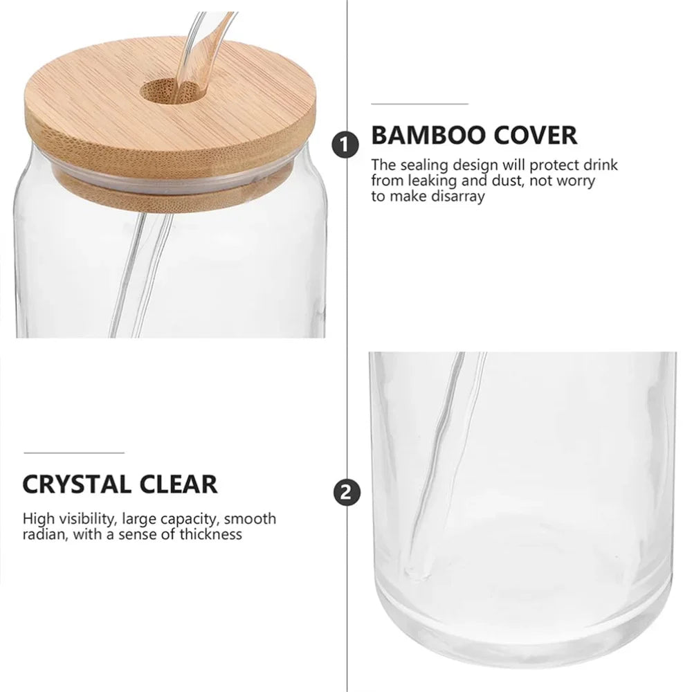 SculptForHer Glass Protein Tumbler | Bamboo Lid & Reusable Straw Coffee & Supplement Cup