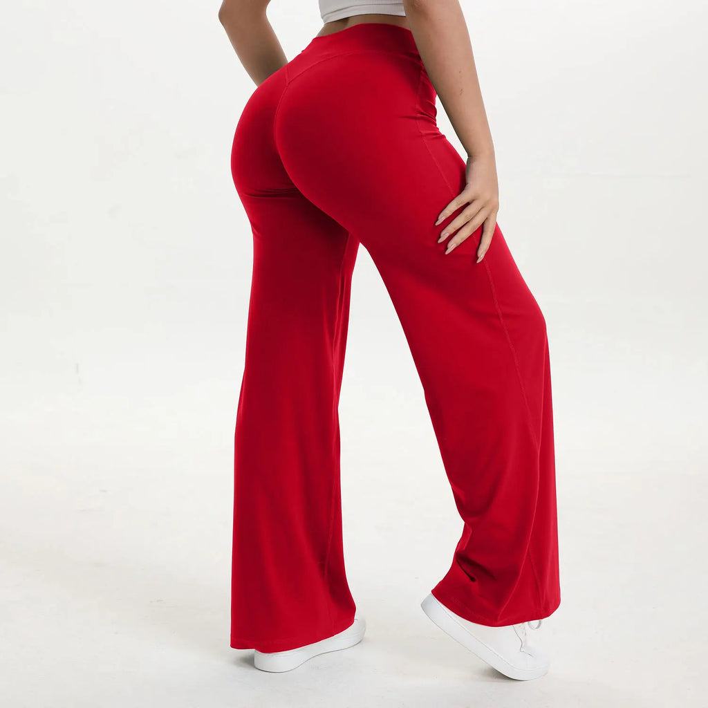 SculptForHer Women’s Straight Leg Gym Trousers – Soft Stretch Pilates, Yoga & Activewear Pants