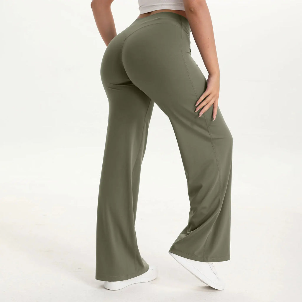 SculptForHer Women’s Straight Leg Gym Trousers – Soft Stretch Pilates, Yoga & Activewear Pants