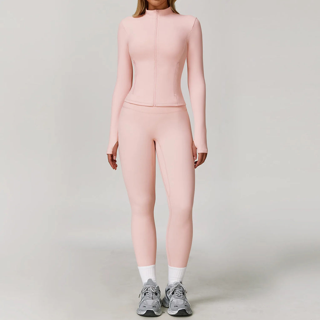 Women’s 2/3 Piece Long Sleeve Gym Set | Sculpting Activewear