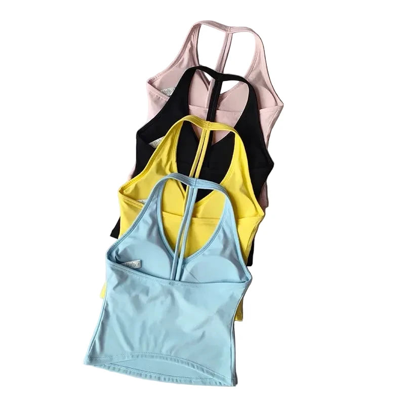 SculptForHer SculptFit V-Neck Sports Bra | Seamless Low-Impact Gym & Yoga Bra for Women