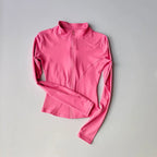 SculptForHer Performance Zip Jacket | Seamless Long Sleeve Gym Top