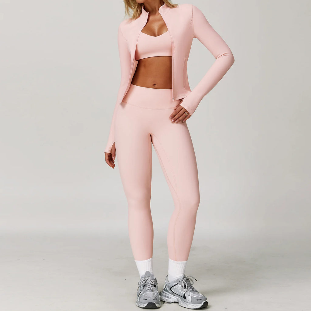 Women’s 2/3 Piece Long Sleeve Gym Set | Sculpting Activewear