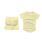 SculptForHer Seamless Gym Set | Sculpt Performance T-Shirt & Scrunch Shorts for Women