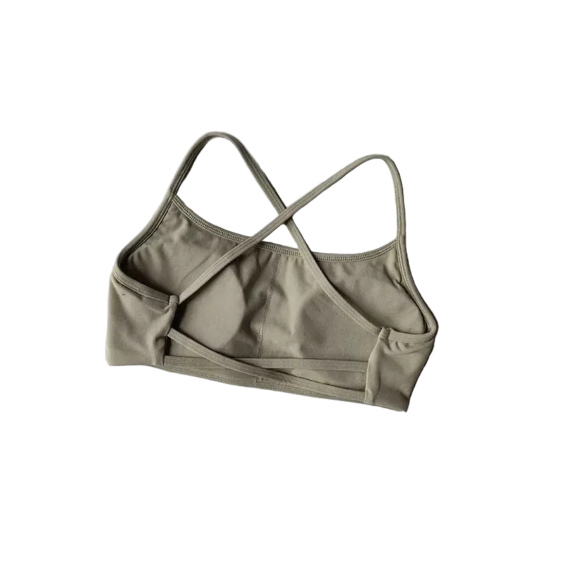 SculptForHer Cross Back Sports Bra | Women’s High Support Seamless Running & Gym Bra