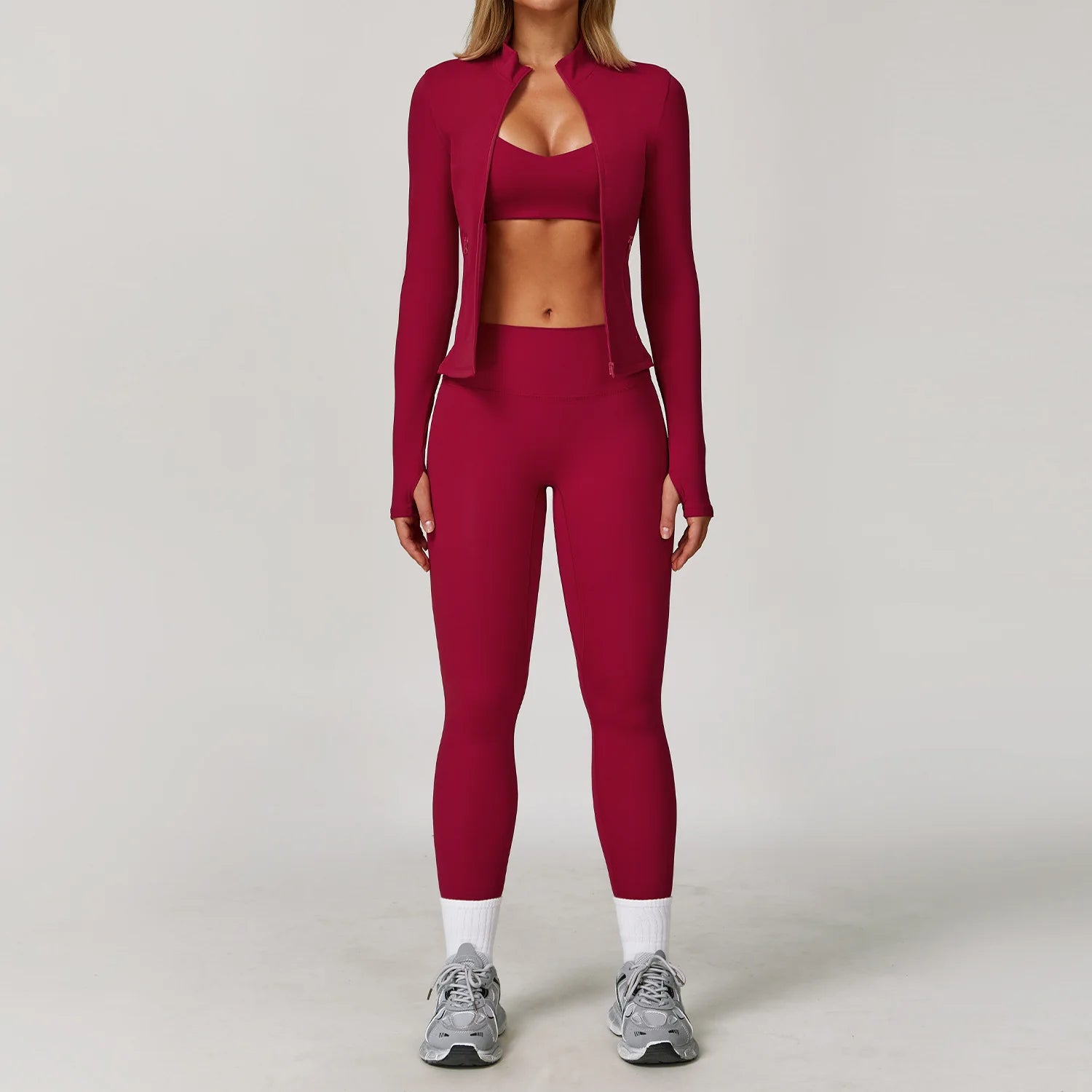 Women’s 2/3 Piece Long Sleeve Gym Set | Sculpting Activewear