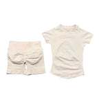 SculptForHer Seamless Gym Set | Sculpt Performance T-Shirt & Scrunch Shorts for Women