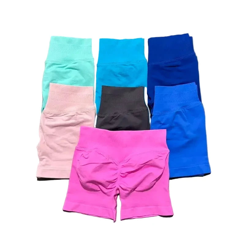 SculptaForHer Sculpt Scrunch Shorts | High Waisted Seamless Gym Shorts
