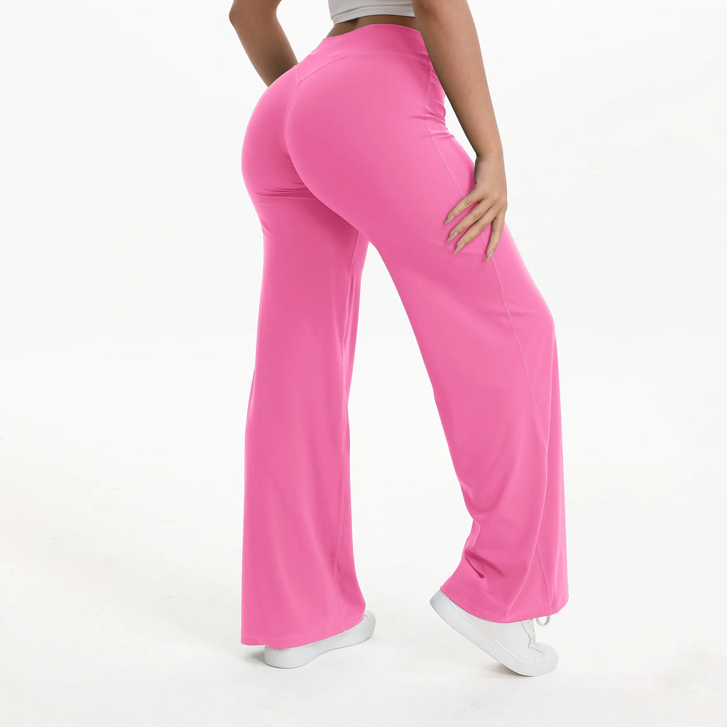 SculptForHer Women’s Straight Leg Gym Trousers – Soft Stretch Pilates, Yoga & Activewear Pants