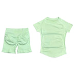 SculptForHer Seamless Gym Set | Sculpt Performance T-Shirt & Scrunch Shorts for Women