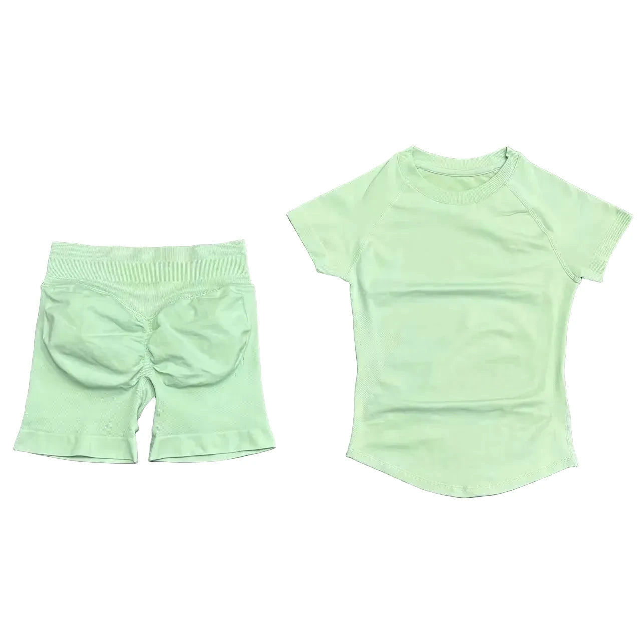 Sculpta™ Seamless Gym Set | Sculpt Performance T-Shirt & Scrunch Shorts for Women