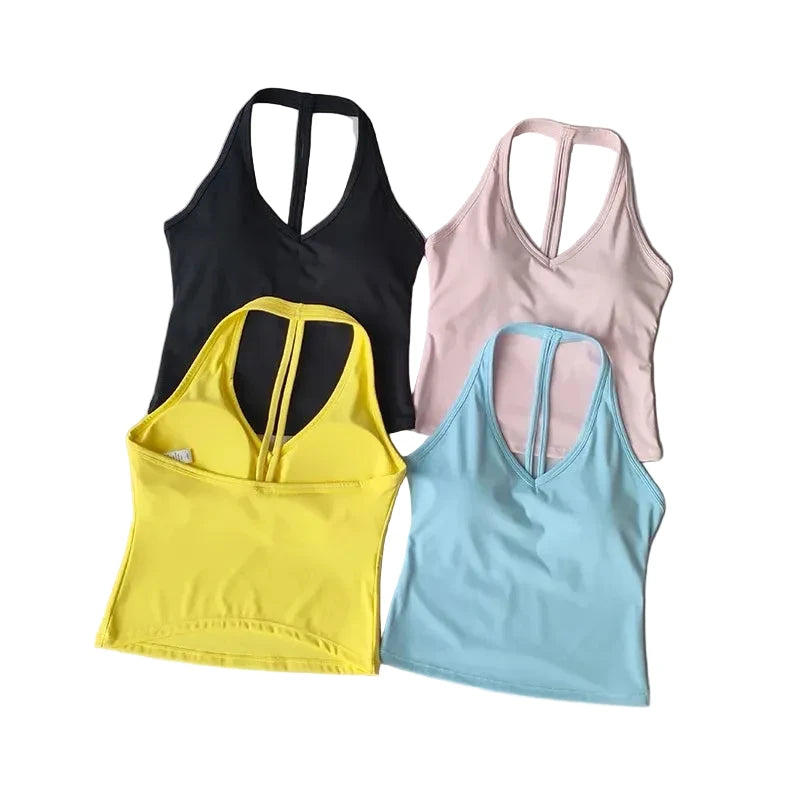 Sculpta™ SculptFit V-Neck Sports Bra | Seamless Low-Impact Gym & Yoga Bra for Women