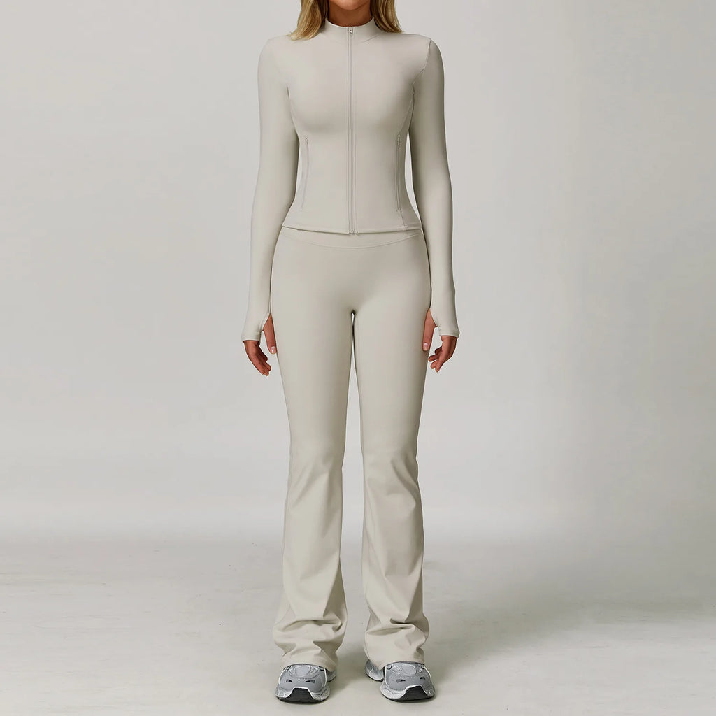 Women’s 2/3 Piece Long Sleeve Gym Set | Sculpting Activewear