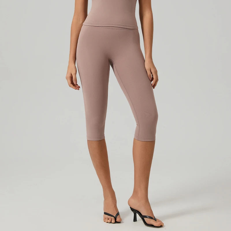 Hearuisavy Women High Waist Capri Yoga Pants Quick Dry Workout Gym Fitness Running Sports Tights Butt Lift 3/4 Leggings Female