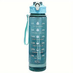 SculptForHer 800ml Sports Water Bottle | Leakproof Gym Bottle with Time Marker & Carry Strap