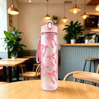 SculptForHer 800ml Sports Water Bottle | Leakproof Gym Bottle with Time Marker & Carry Strap