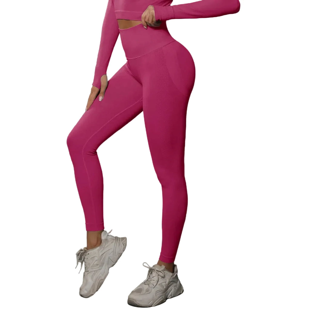 SculptForHer High Waisted Seamless Scrunch Leggings – Women’s Push Up Sculpting Gym Leggings