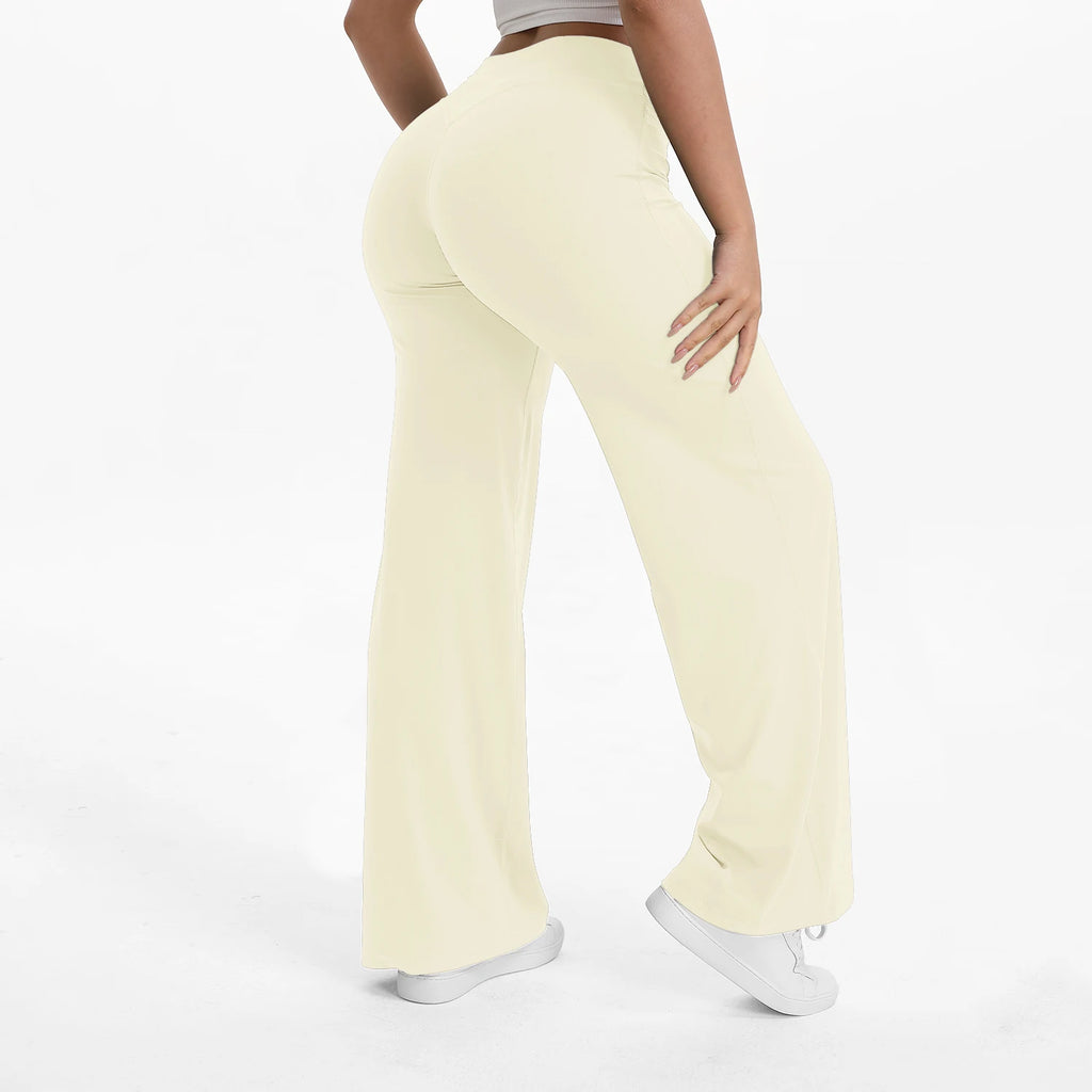 SculptForHer Women’s Straight Leg Gym Trousers – Soft Stretch Pilates, Yoga & Activewear Pants