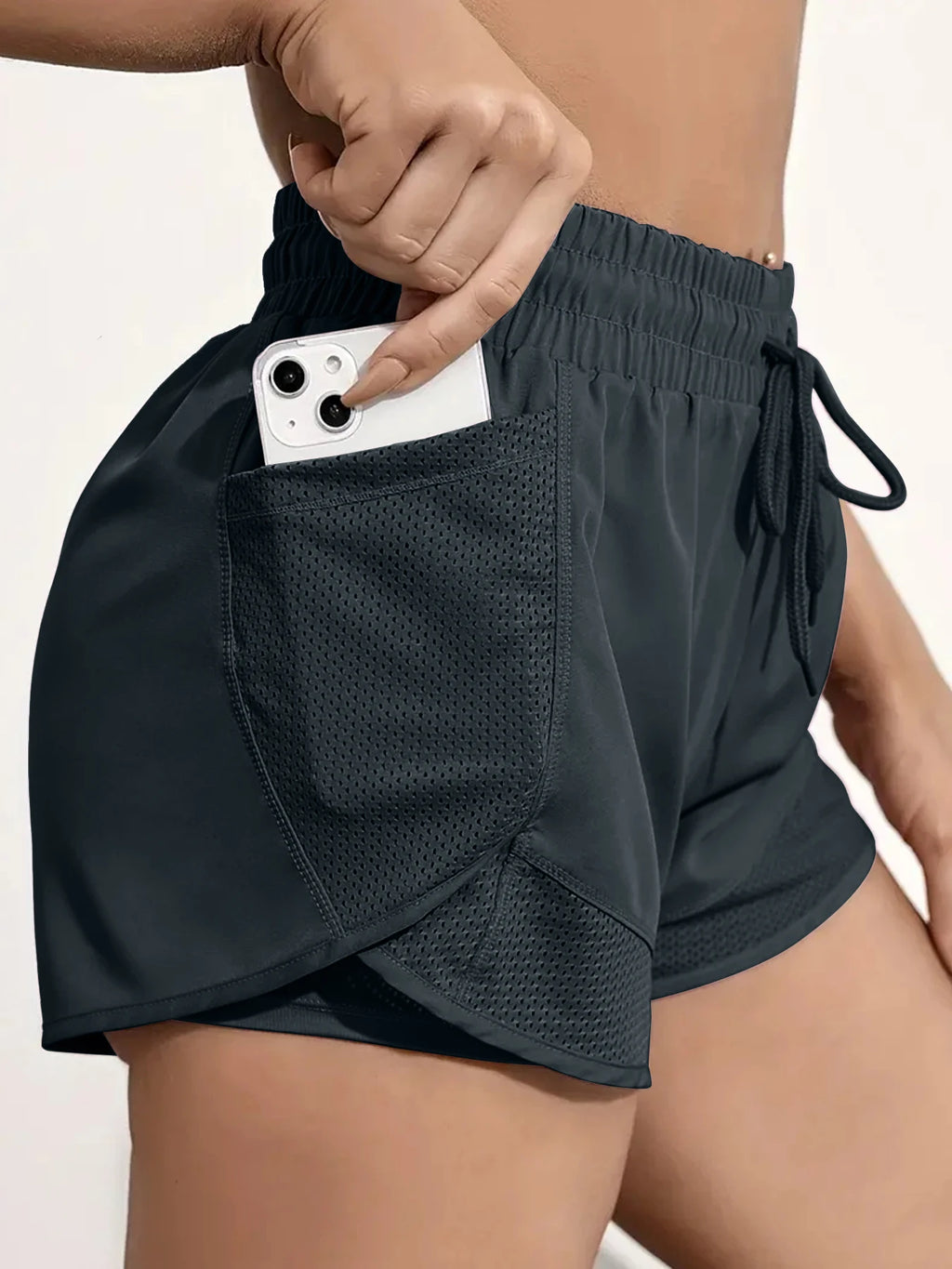 SculptForHer Women’s 2-in-1 Running Shorts | High-Waisted Quick-Dry Gym & Training Shorts