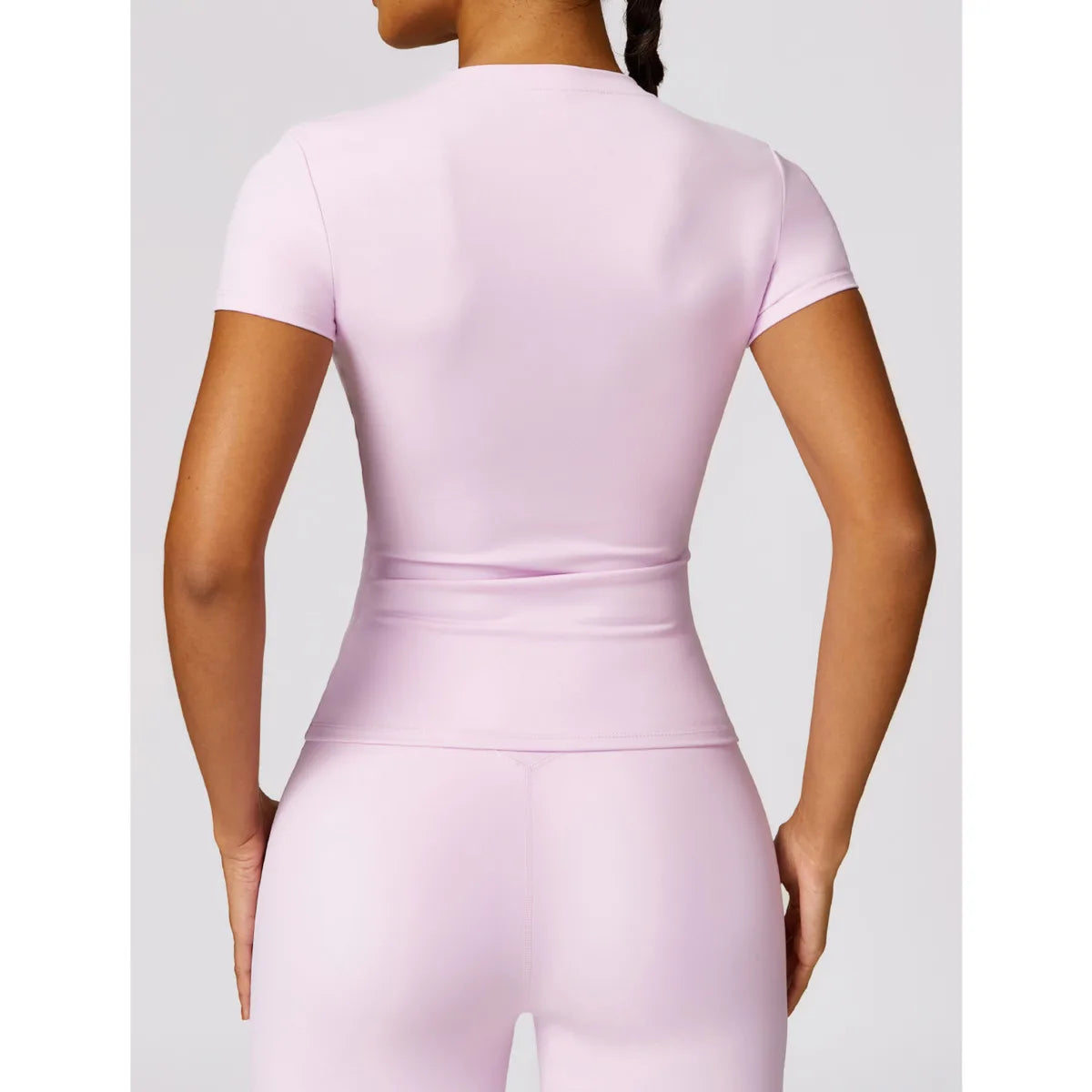 SculptForHer Women Running Sports T Shirt Summer Short Sleeve Round Neck Breathable Stretchy GYM Yoga Slim Fitness Active Top Tee