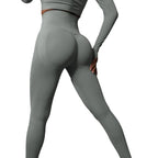 SculptForHer High Waisted Seamless Scrunch Leggings – Women’s Push Up Sculpting Gym Leggings