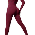SculptForHer High Waisted Seamless Scrunch Leggings – Women’s Push Up Sculpting Gym Leggings