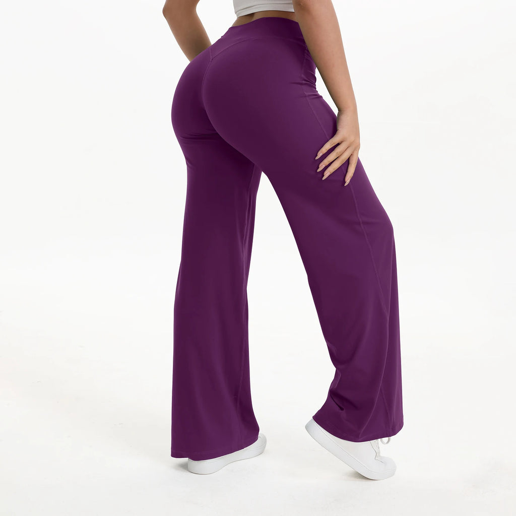 SculptForHer Women’s Straight Leg Gym Trousers – Soft Stretch Pilates, Yoga & Activewear Pants