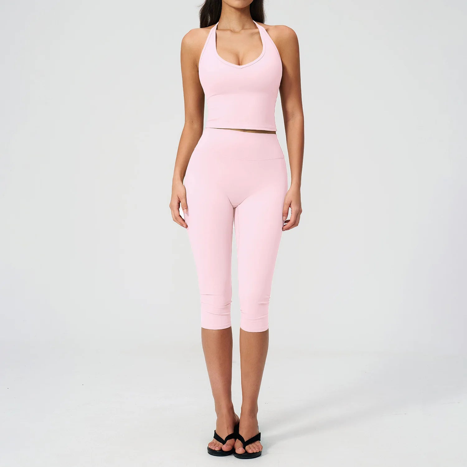 SculptForHer Sculpt & Move Seamless Capri Gym Set – Women’s 2 Piece Activewear
