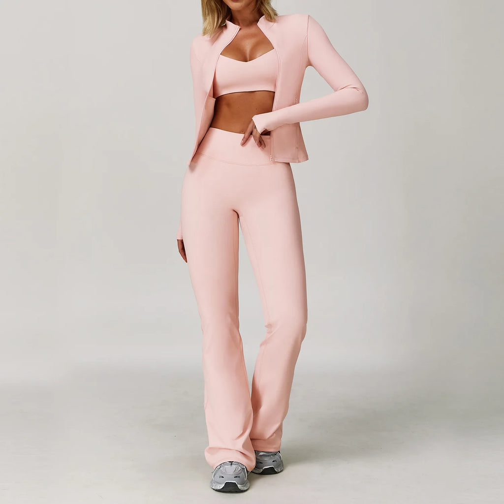 Women’s 2/3 Piece Long Sleeve Gym Set | Sculpting Activewear