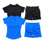 SculptForHer Seamless Gym Set | Sculpt Performance T-Shirt & Scrunch Shorts for Women