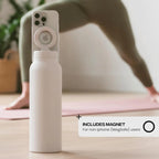24oz Insulated Water Bottle with Magnetic Phone Mount & Straw
