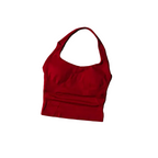 SculptForHer Halter Sports Bra | High Support Seamless Gym & Running Bra for Women