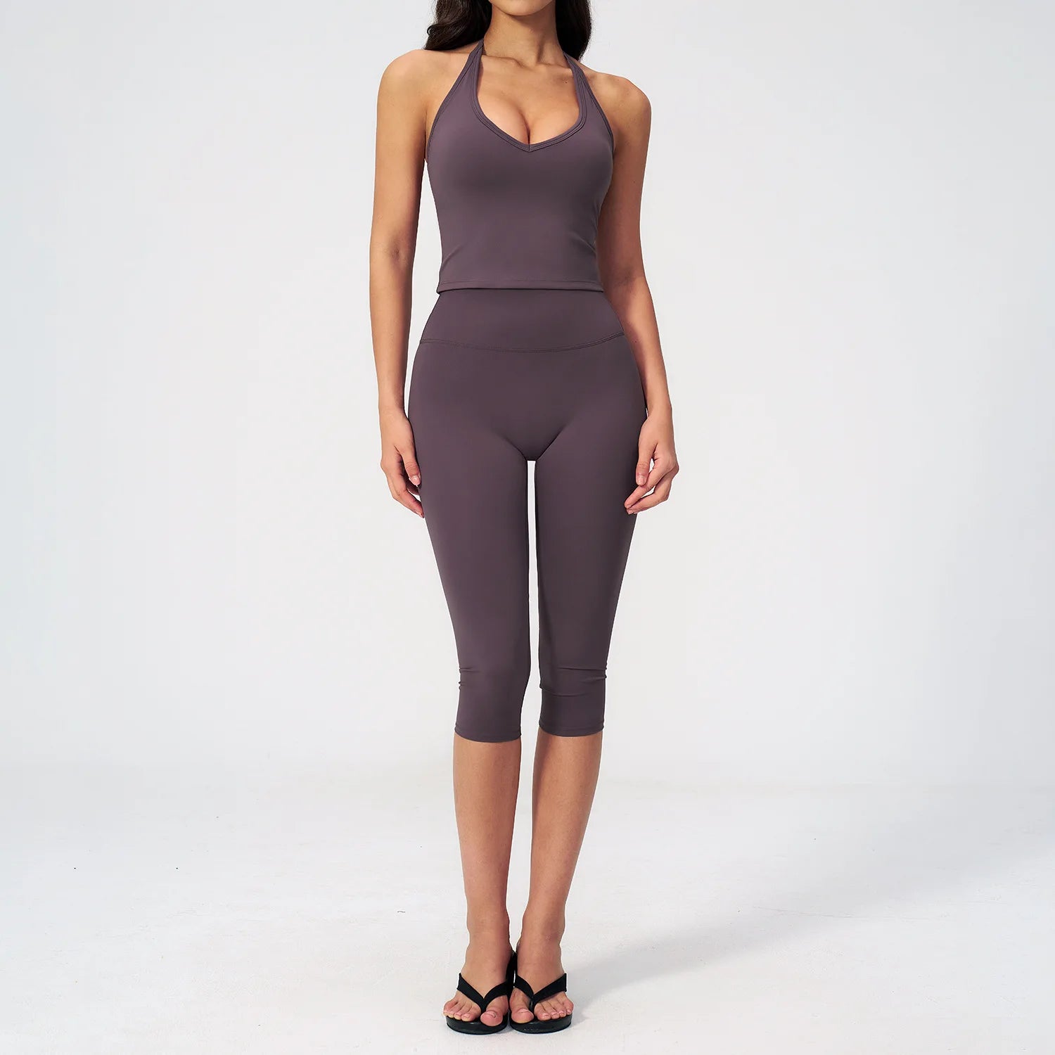 SculptForHer Sculpt & Move Seamless Capri Gym Set – Women’s 2 Piece Activewear