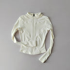 SculptForHer Performance Zip Jacket | Seamless Long Sleeve Gym Top