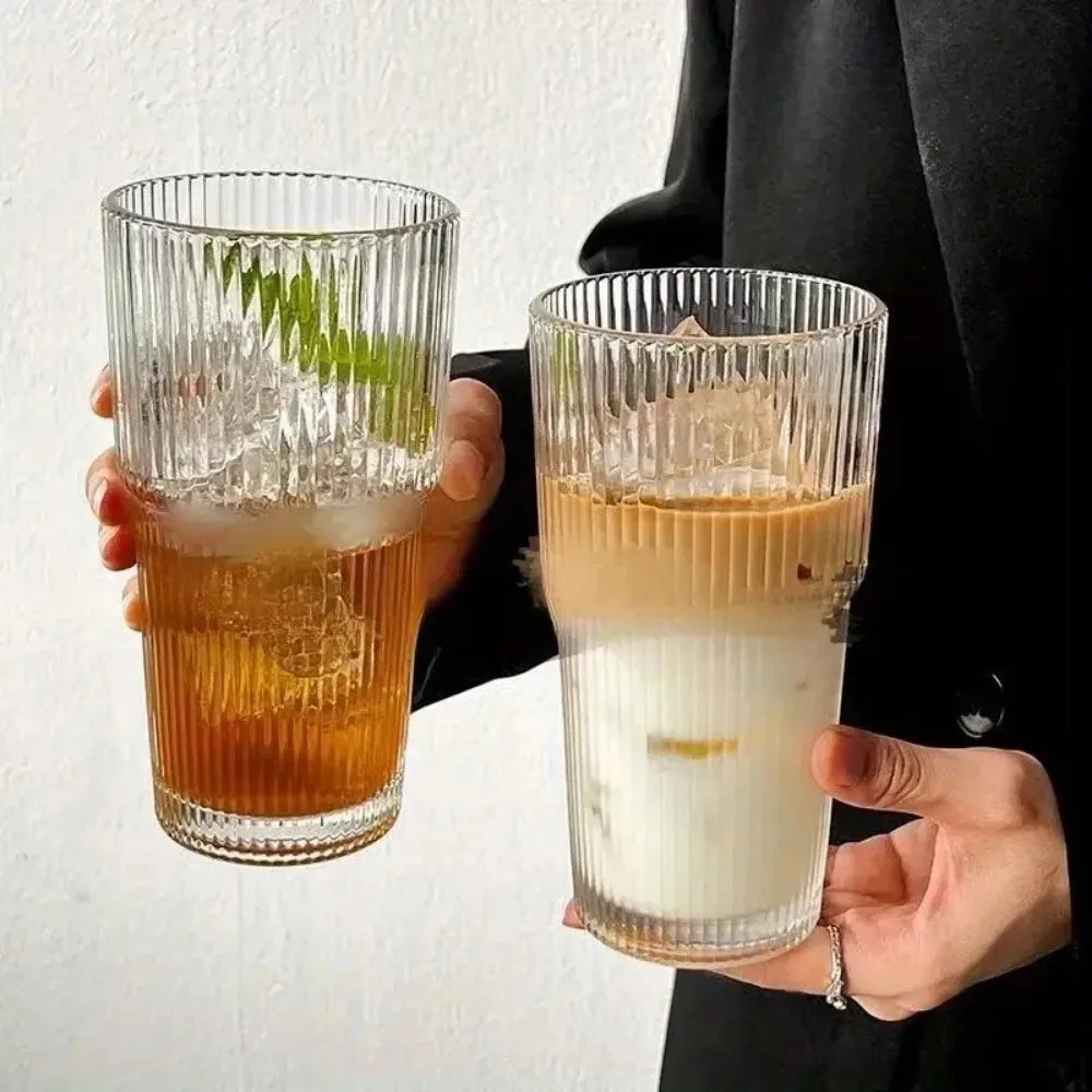 SculptForHer 600ml Glass Tumbler with Lid & Straw | Premium Coffee, Matcha & Iced Drink Cup