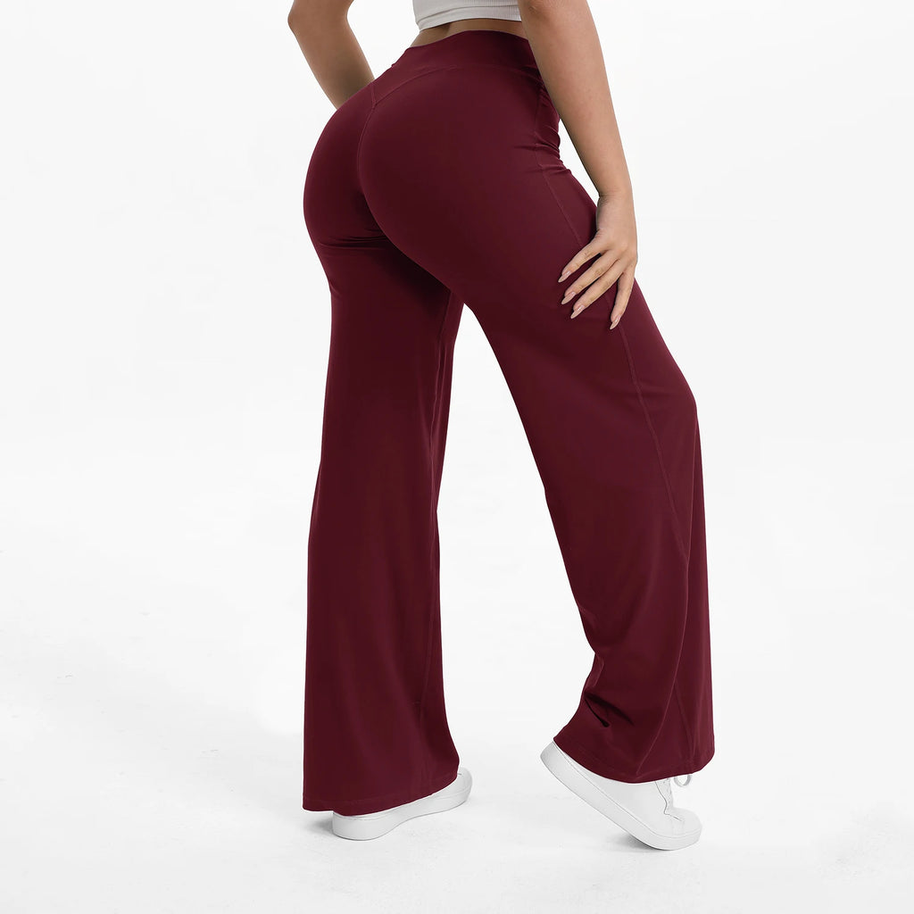 SculptForHer Women’s Straight Leg Gym Trousers – Soft Stretch Pilates, Yoga & Activewear Pants