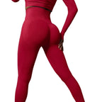 SculptForHer High Waisted Seamless Scrunch Leggings – Women’s Push Up Sculpting Gym Leggings