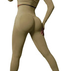 SculptForHer High Waisted Seamless Scrunch Leggings – Women’s Push Up Sculpting Gym Leggings