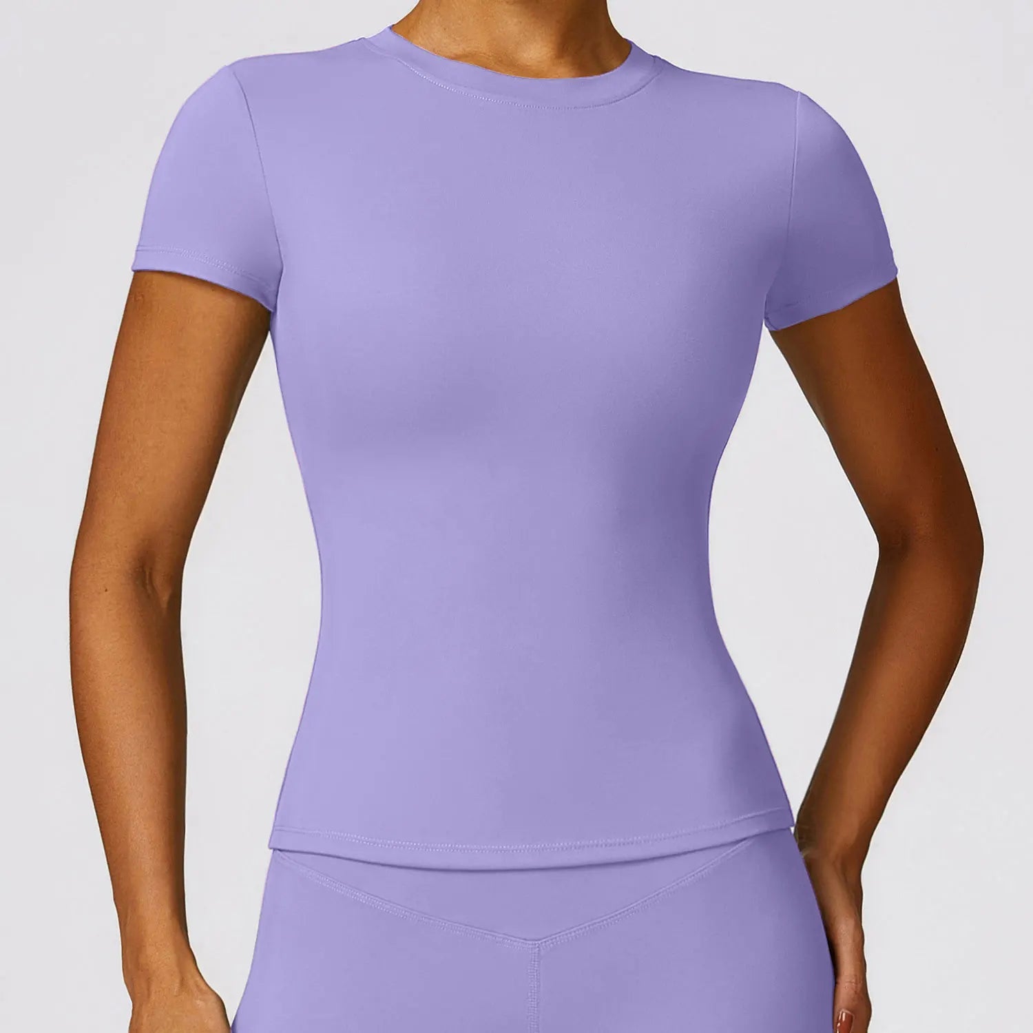SculptForHer Women Running Sports T Shirt Summer Short Sleeve Round Neck Breathable Stretchy GYM Yoga Slim Fitness Active Top Tee