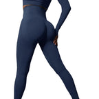 SculptForHer High Waisted Seamless Scrunch Leggings – Women’s Push Up Sculpting Gym Leggings