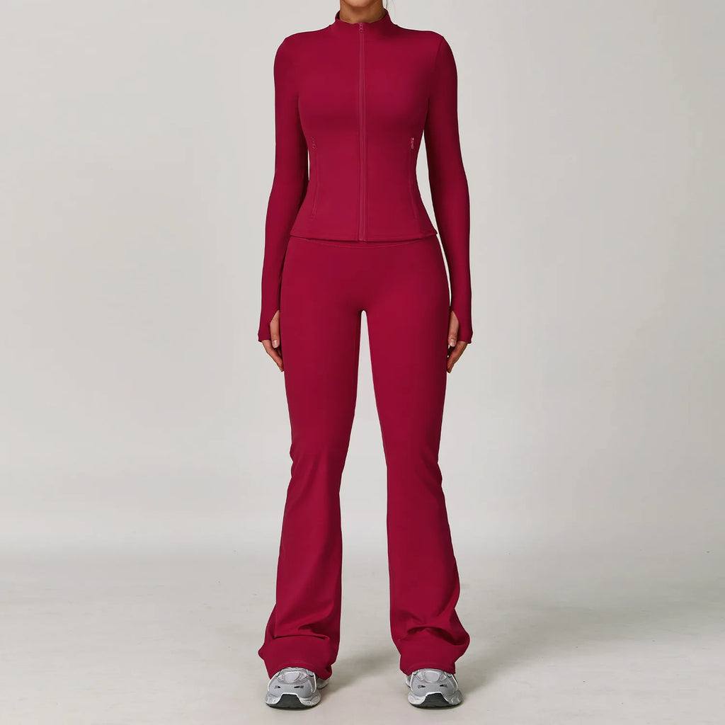 Women’s 2/3 Piece Long Sleeve Gym Set | Sculpting Activewear