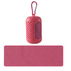 SculptForHer Cooling Gym Towel | Instant Cooling Microfibre Sports Towel with Silicone Carry Case | Quick Dry for Gym, Running, Fitness, Hiking & Travel