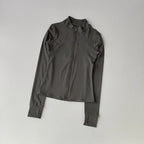 SculptForHer Performance Zip Jacket | Seamless Long Sleeve Gym Top