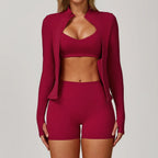 Women’s 2/3 Piece Long Sleeve Gym Set | Sculpting Activewear