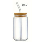 SculptForHer Glass Protein Tumbler | Bamboo Lid & Reusable Straw Coffee & Supplement Cup