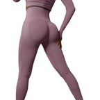 SculptForHer High Waisted Seamless Scrunch Leggings – Women’s Push Up Sculpting Gym Leggings