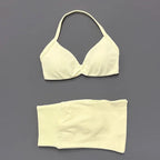 SculptForHer Women’s 2 Piece Scrunch Gym Set | High-Waisted Shorts & Strappy Sports Bra | Seamless Workout Outfit