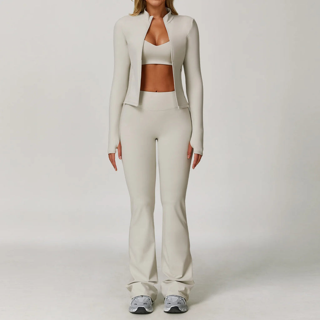 Women’s 2/3 Piece Long Sleeve Gym Set | Sculpting Activewear